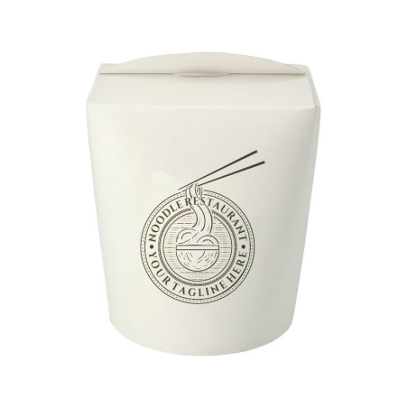 Envases de cartón blanco oriental (1000cc) Personalizados