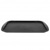 Bandeja preta PP resistente e reutilizável (44x31cm)