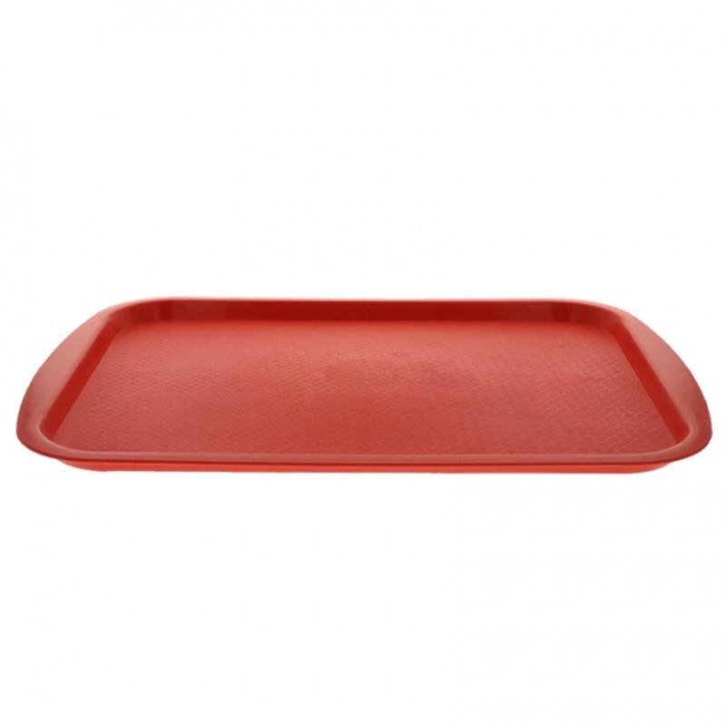 Bandeja roja PP resistente y reutilizable (44x31cm)