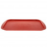 Tabuleiro PP vermelho resistente e reutilizável (44x31cm)