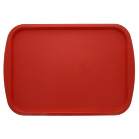 Vassoio in PP rosso resistente e riutilizzabile (44x31cm)