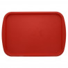 Tabuleiro PP vermelho resistente e reutilizável (44x31cm)