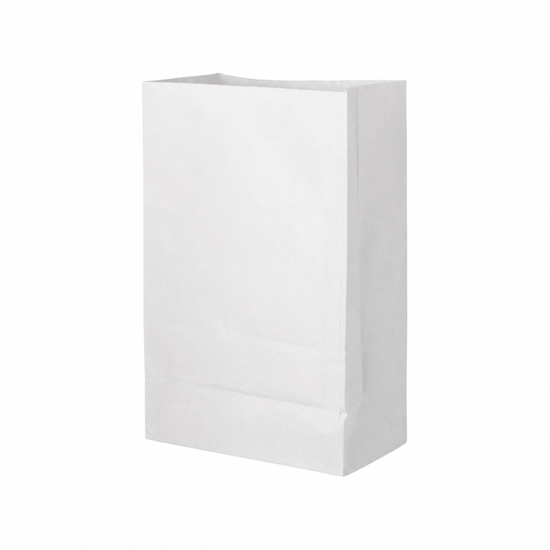 Bolsas de papel blancas grandes sin asas (26+14x40cm)