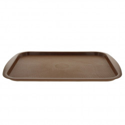 Bandeja marrón PP resistente y reutilizable (44x31cm). Hasta fin de stock