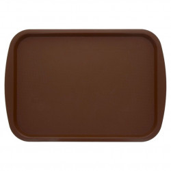 Bandeja marrón PP resistente y reutilizable (44x31cm). Hasta fin de stock