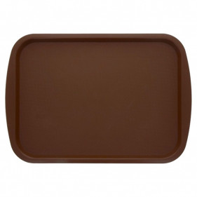 Bandeja marrón PP resistente y reutilizable (44x31cm)