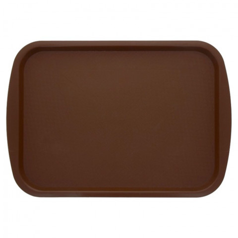Bandeja marrón PP resistente y reutilizable (44x31cm). Hasta fin de stock