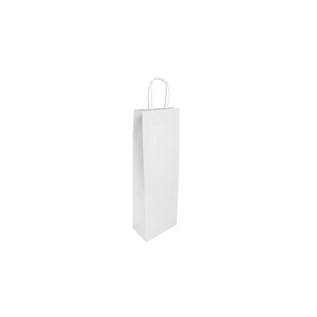 Bolsas blancas para botellas de vino (14+8x40cm)
