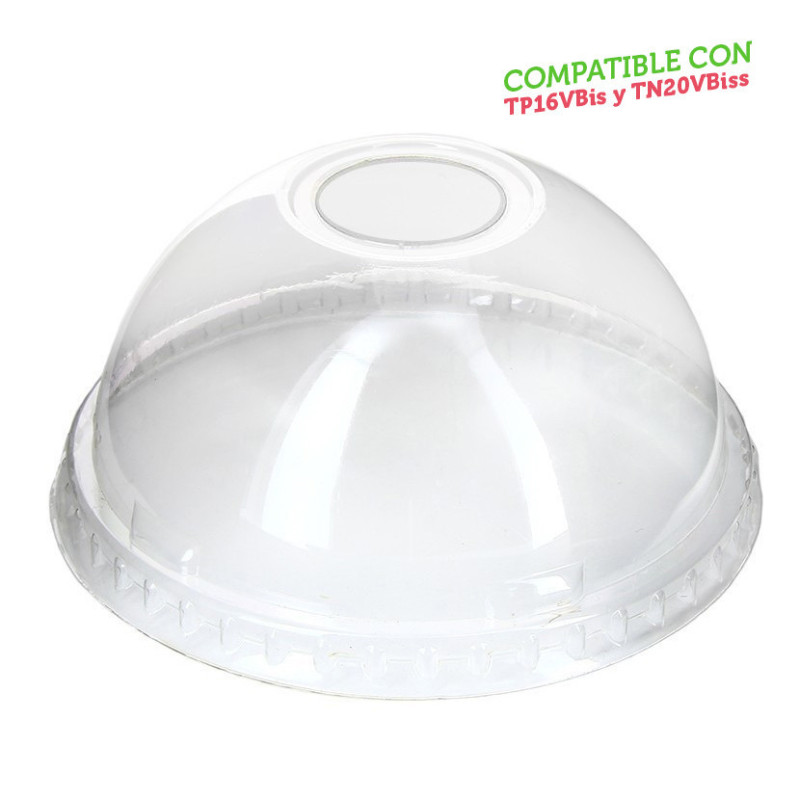 Tapa cúpula con agujero para vasos TN20VBissPL (9,6Ø)