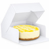 Caja tarta y roscón blanca con apertura frontal (32x32x10 cm)
