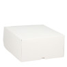 Caja tarta y roscón blanca con apertura frontal (32x32x10 cm)