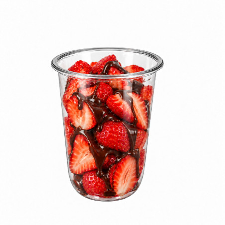Vasos Q transparente PET (forma U)