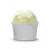 Potes de sorvete branco 180ml (6Oz)