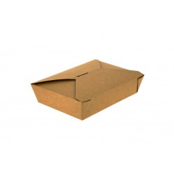 Cajas para llevar comida cartón kraft (1250cc)