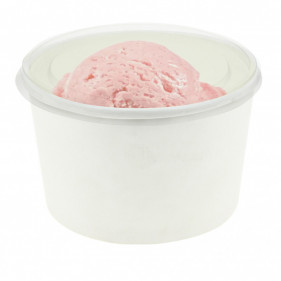 Tarrina para helados cartón blanco con tapa (470ml)