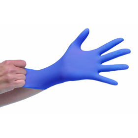 Blue nitrile gloves size M