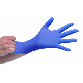 Guantes de nitrilo azul talla M