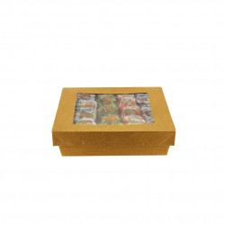 ENVASES DE CARTON KRAFT CON VENTANA 700CC