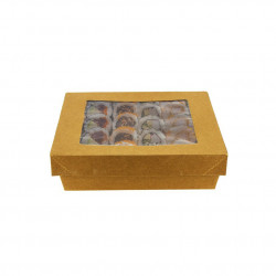 ENVASES DE CARTON KRAFT CON VENTANA 1000CC