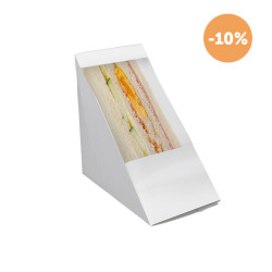 ENVASE SANDWICH DOBLE EN CARTON CON VENTANA