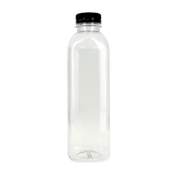 BOTELLAS PET TRANSPARENTES CON TAPONES