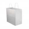 Bolsas de papel blancas asa rizada (26 + 14 x 27cm)