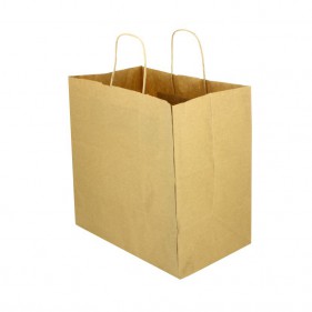 Kraft paper bags with curly handle (30 18x29cm)