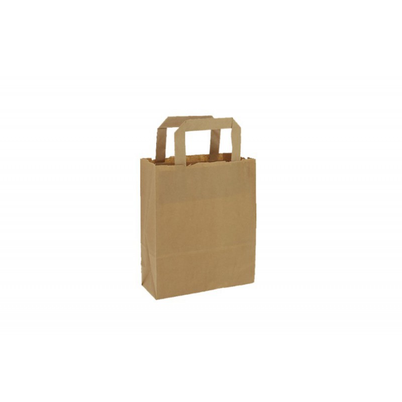 industria Oferta de trabajo Tercero BOLSAS DE PAPEL KRAFT MINI CON ASA PLANA 18X9X22CM