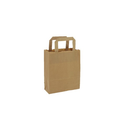 Kraft paper bags MINI flat handle (18 9x22cm)