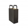 Black MINI kraft paper bags with flat handle (18 9x22cm)