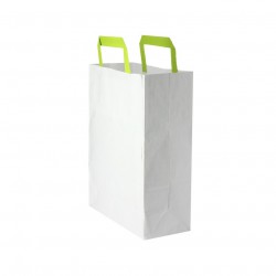 Bolsas de blancas pequeñas verde (20+10x28cm)
