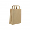 BOLSAS DE PAPEL RECICLADO KRAFT PEQUENAS ASAS PLANAS 22X10X28CM