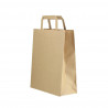 Petits sacs en papier kraft recyclé à anses plates (22+10x28cm)