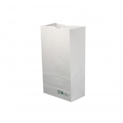 Bolsas de papel blancas pequeñas sin asas (18+11x34cm)