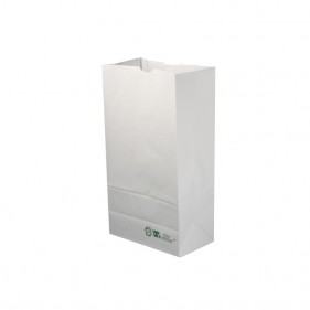 Small white paper bag without handles (18+11x34cm)