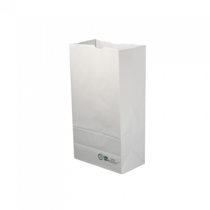 Sacchetto di carta bianco piccolo senza manici (18 11x34cm)
