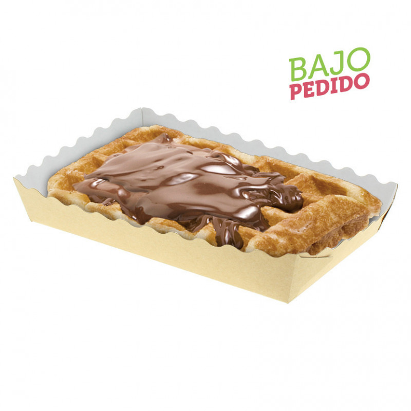 Bandejas de papelão para alimentos Ondina Kraft 17x11cm. SOB ENCOMENDA