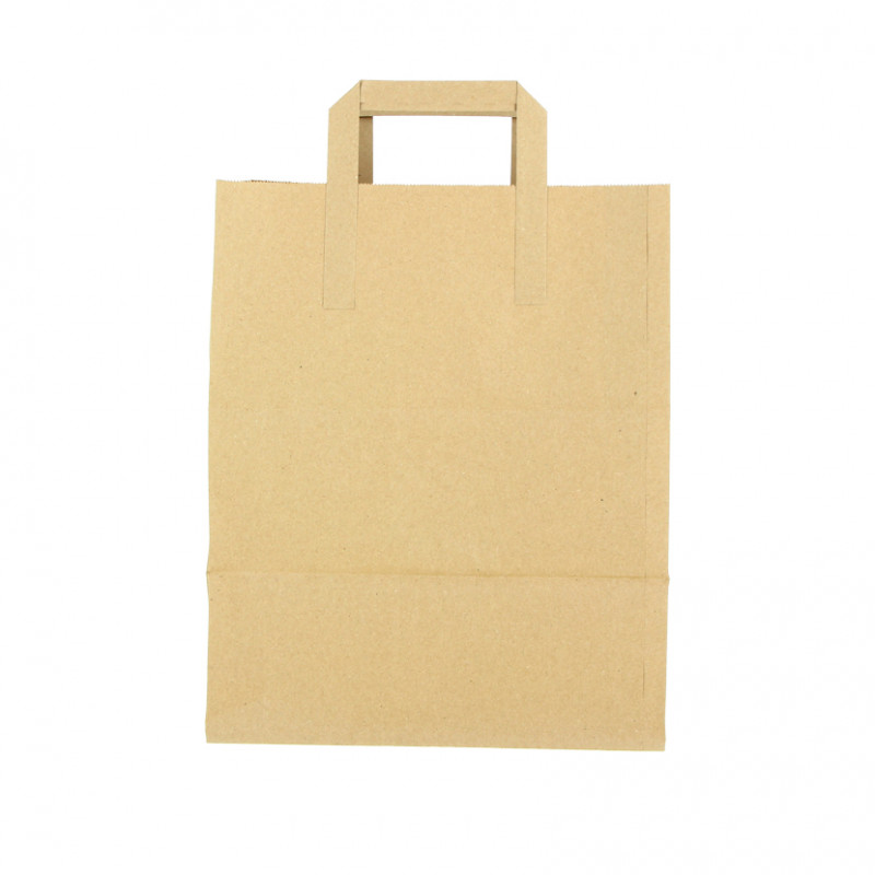 Comprar Bolsas Papel 100% Reciclado Kraft Decoradas con Asa 250 uds