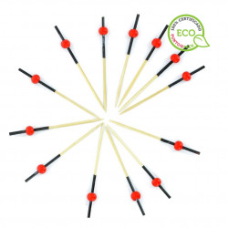  Palillos para brochetas ECO perlas rojas de 7 cm