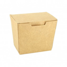 Cofre de cartón kraft grande para fast food