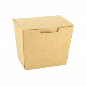 Grande boîte en carton kraft pour restauration rapide