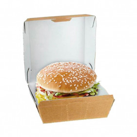 Scatole in cartone a microcanali per hamburger di grandi dimensioni