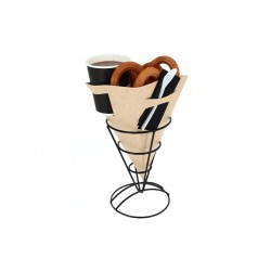 Containers for churros and chocolate cone-style cardboard