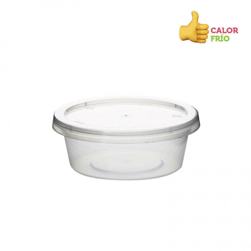 Transparent tub for sauces with lid (85cc)
