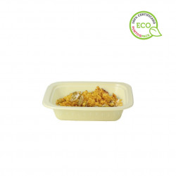 Envases biodegradables fibra y fécula patata (395cc)