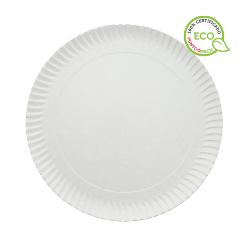 White cardboard plates (27Ø)