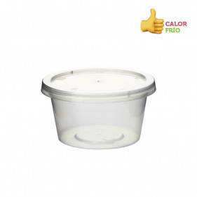 Pot transparent pour sauces avec couvercle (120cc)