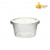 Transparent tub for sauces with lid (120cc)