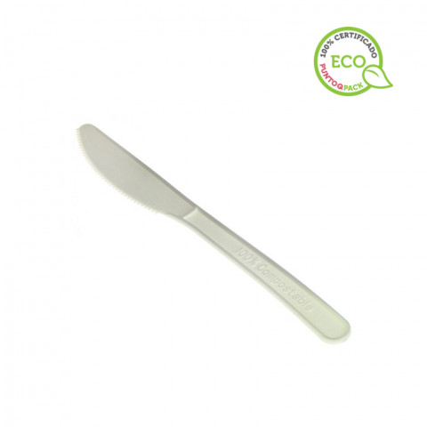 CUCHILLOS DE PLA BIODEGRADABLE 16CM