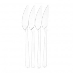 Cuchillos transparentes ECO reutilizables (16 cm)